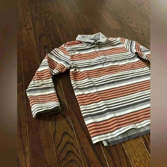 Toobydoo Boys 5 (110cm) Blue/Orange/White/Gray Long-Sleeve Stretch Polo - Picture 2 of 11